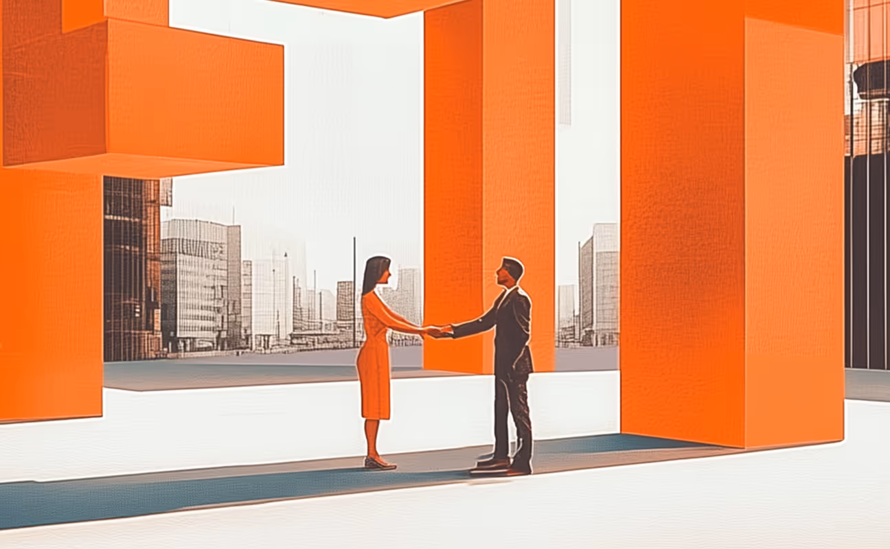 Two people shaking hands