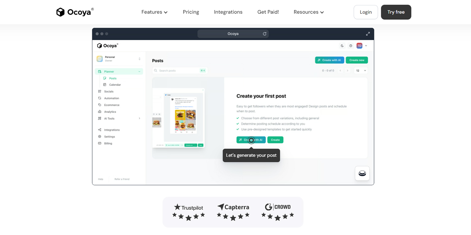 Ocoya - AI tool for dropshipping.