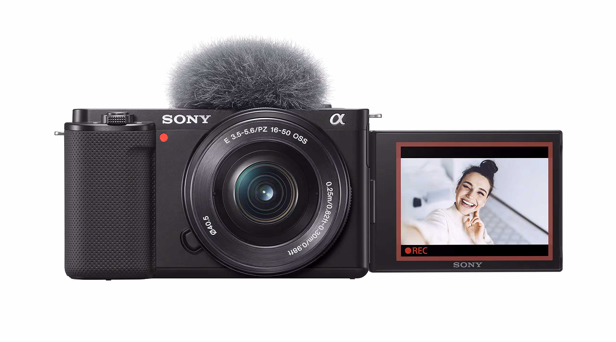 Sony Alpha ZV-E10 - APS-C Interchangeable Lens Mirrorless Vlog Camera Kit - Black Black w/16-50mm Base