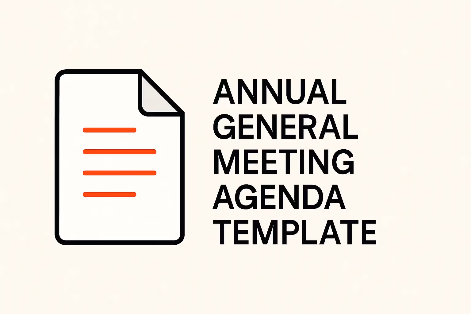 free Annual General Meeting (AGM) agenda template