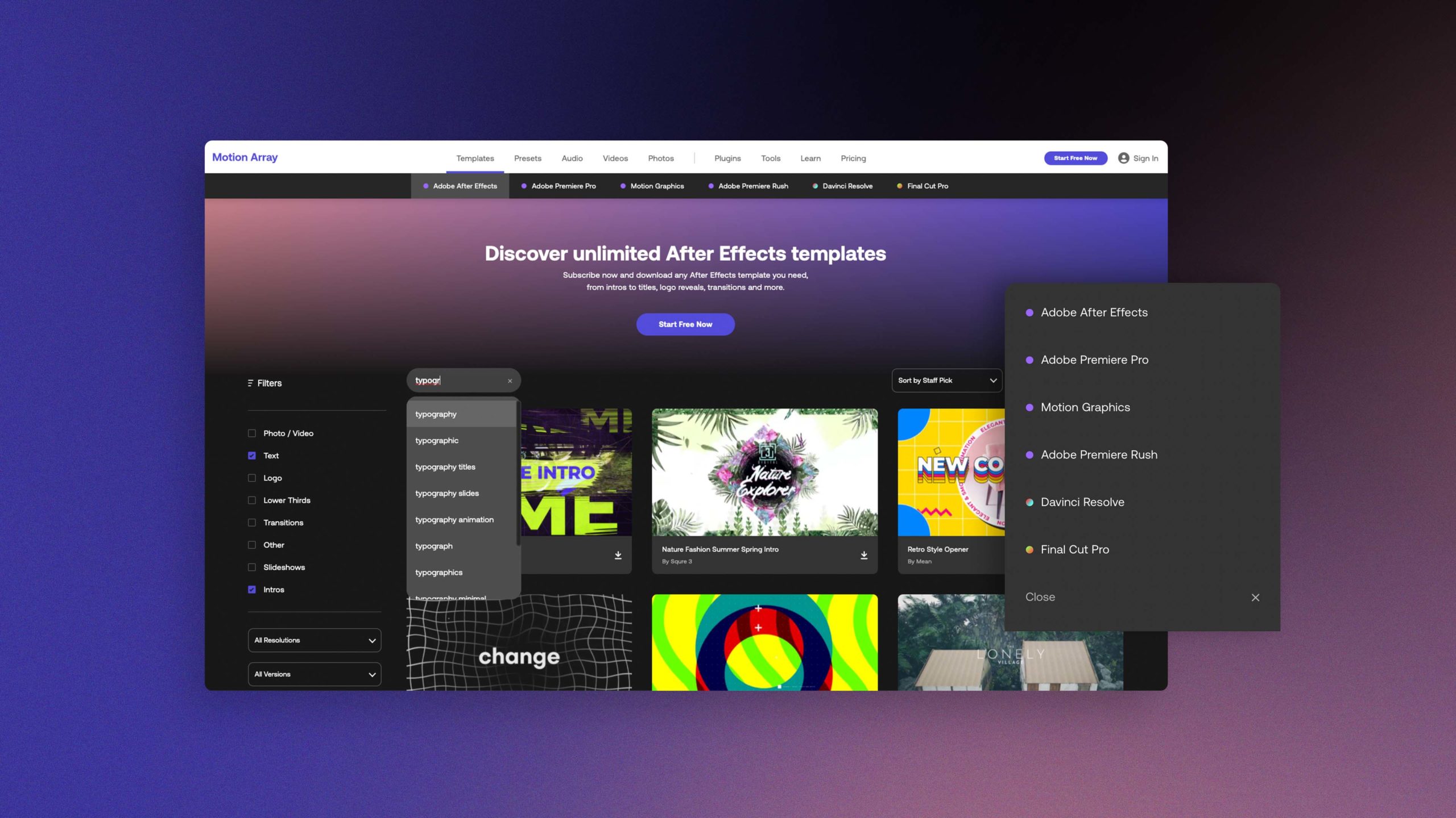 How to Use Motion Array's Updated Marketplace Search Features - Motion Array