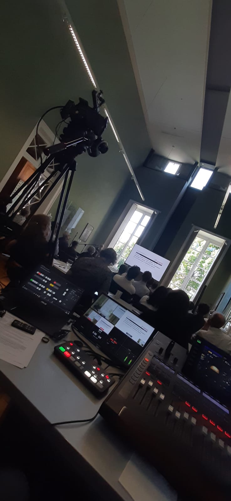 Filming equipment in the Göttingen lecture venue