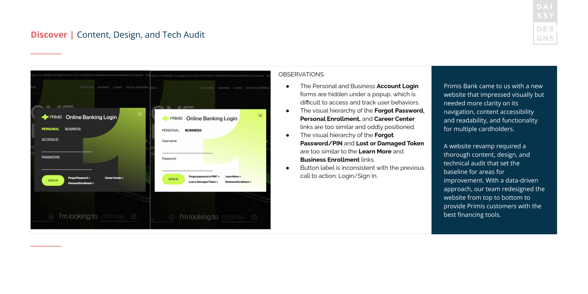 PRIMIS Case Study Artifacts - Discover Stage