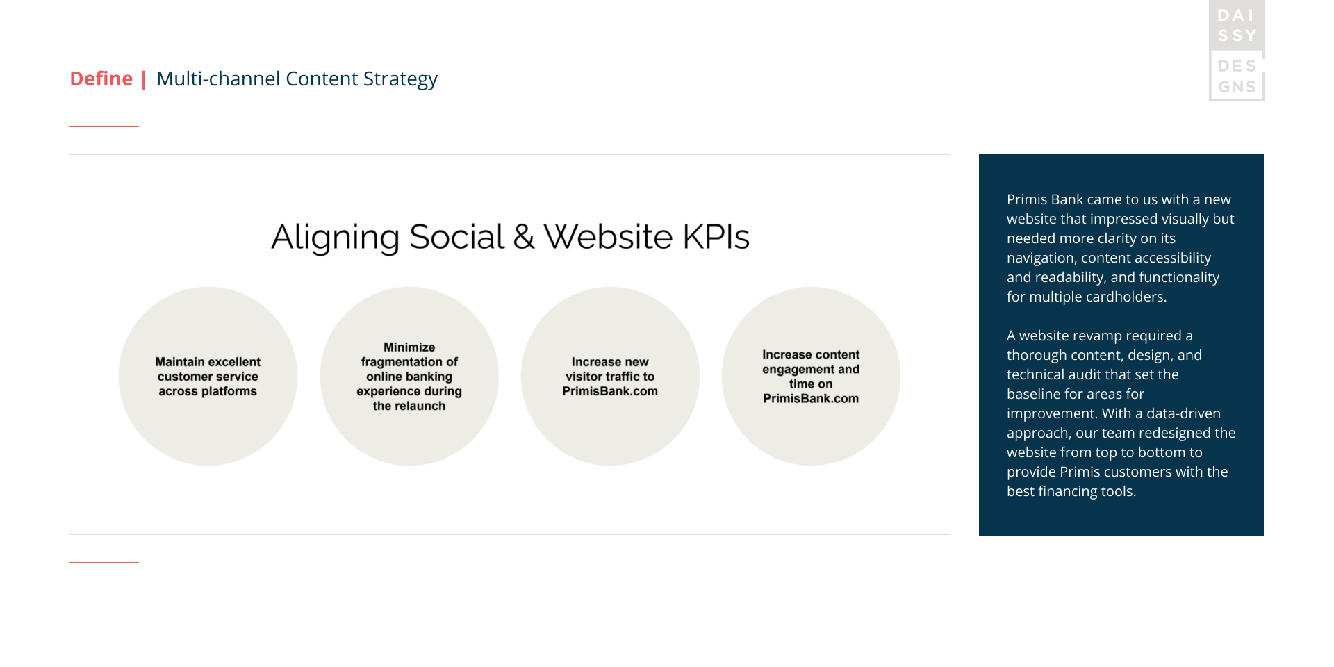 PRIMIS Case Study Artifacts - Define Stage