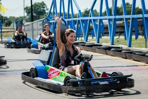 woman go karting