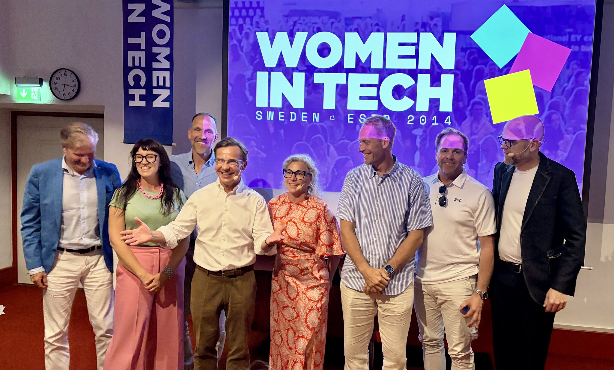 Medverkande på scenen under Women in Tech Sweden i Almedalen