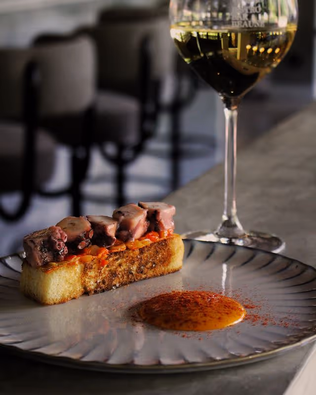 Octopus met brioche en chorizo
