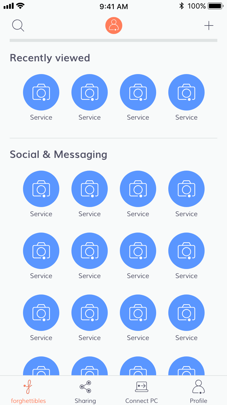 The homescreen