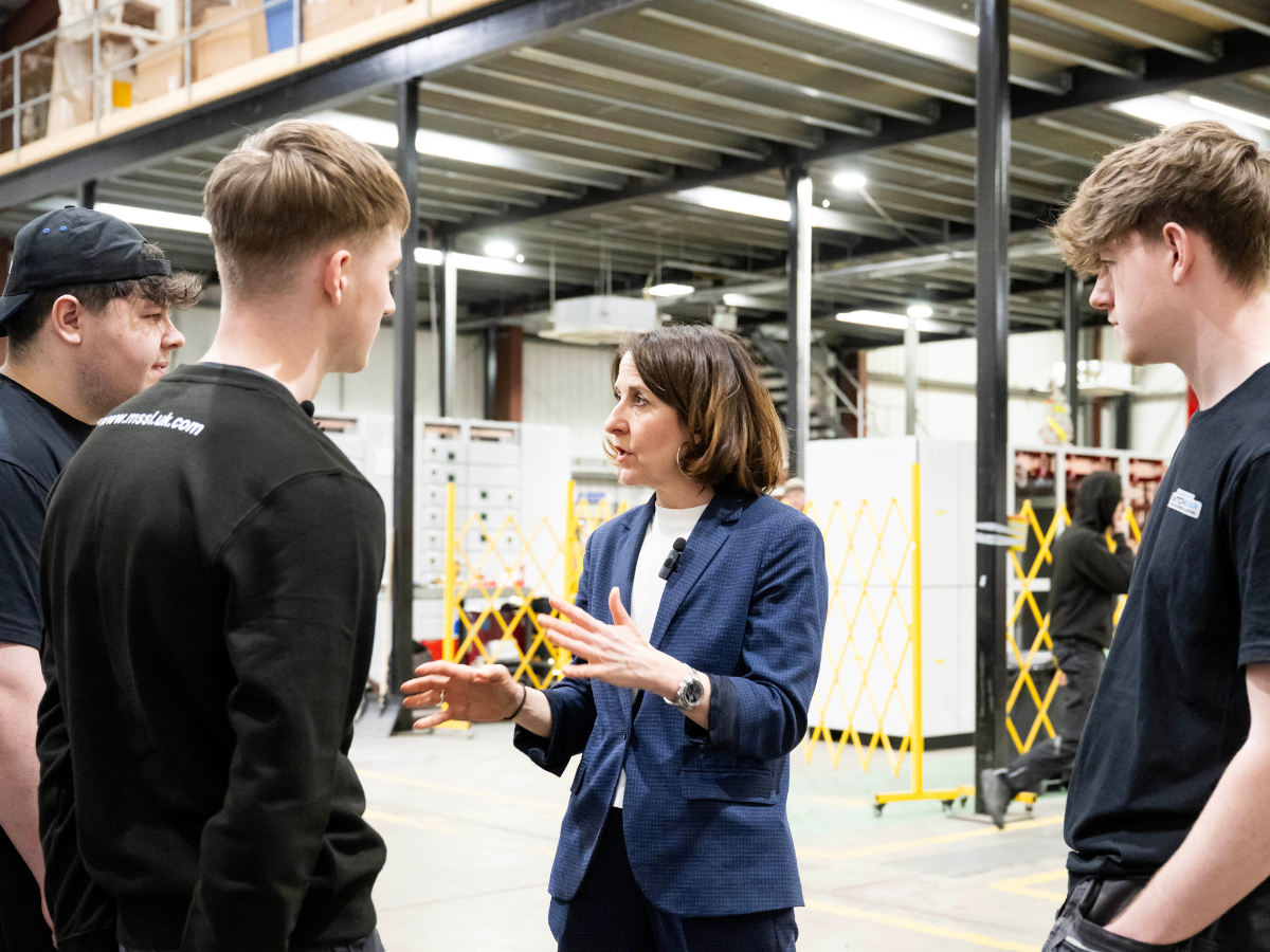 Minister interviews MSSL apprentices for Party Conference film