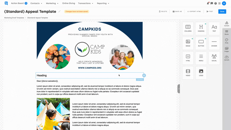 email that used smart text to create content