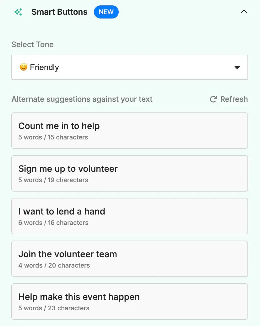 email that used smart text to create content