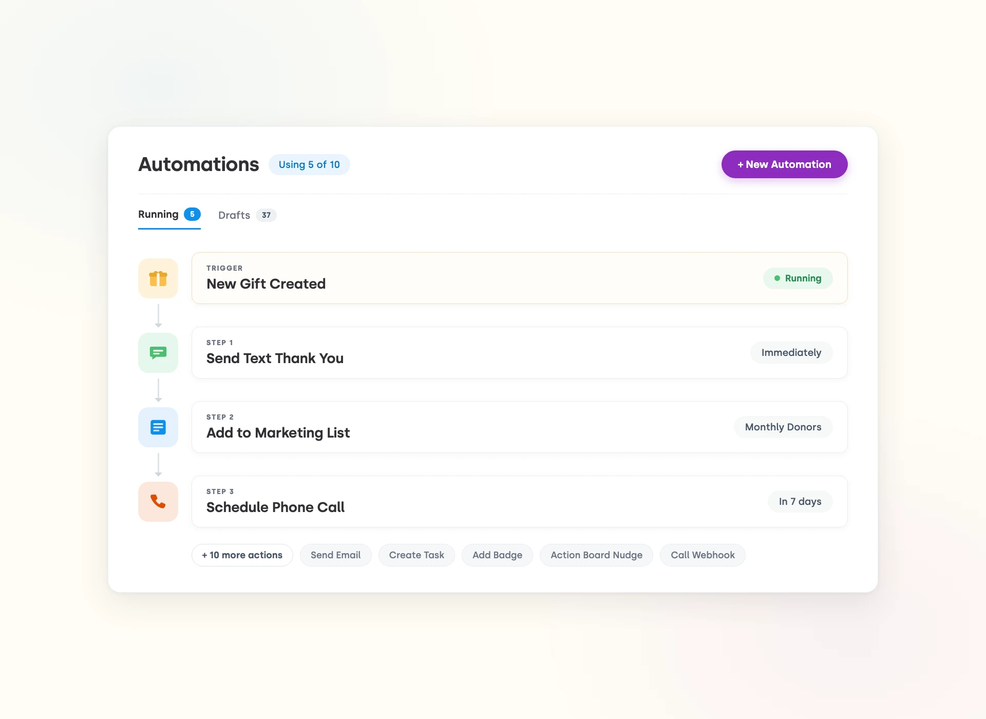 DonorDock solution screenshot