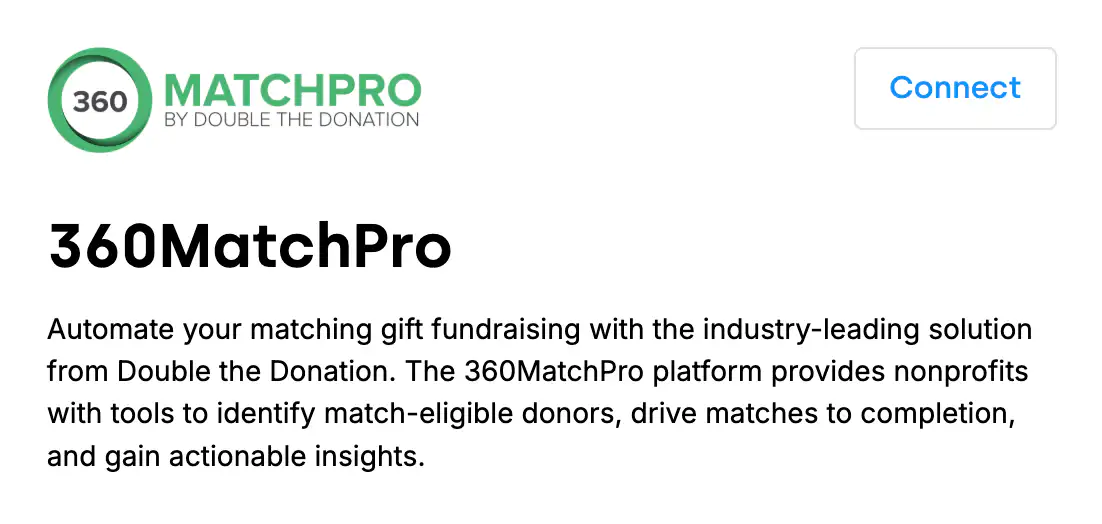 Help donors find their employer's match