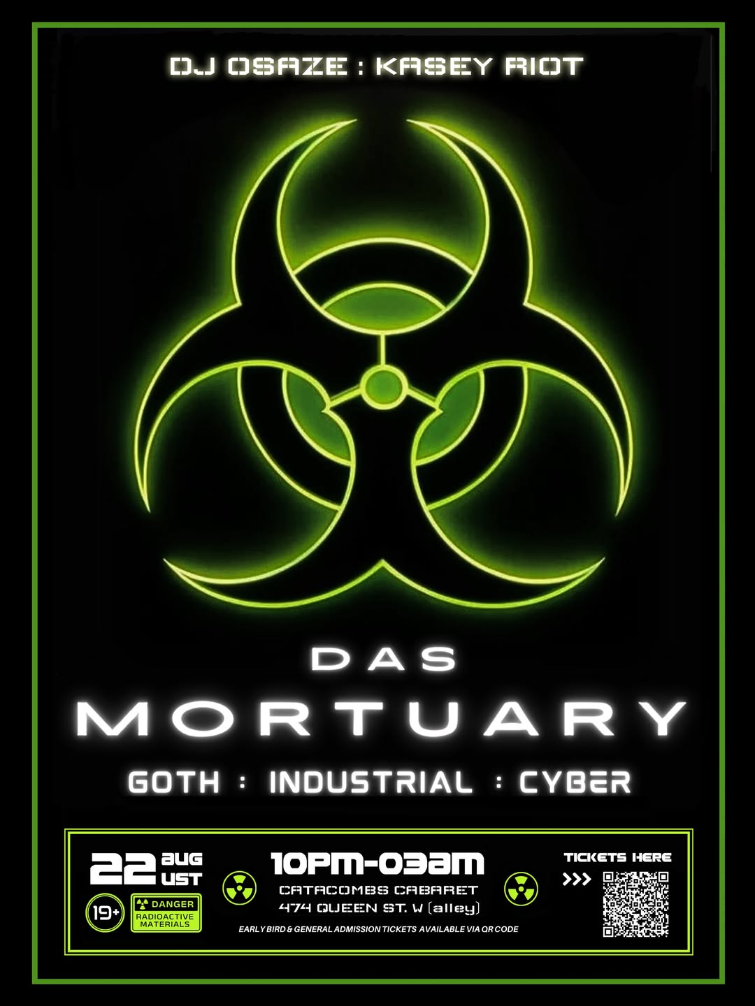 DAS MORTUARY: Industrial Goth Night with DJ OSAZE & KASEY RIOT