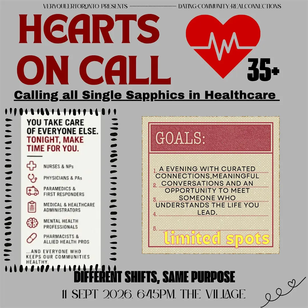 Share this event HEARTS ON CALL — SAPPHIC SPEED DATING for Healthcare Workers 35+