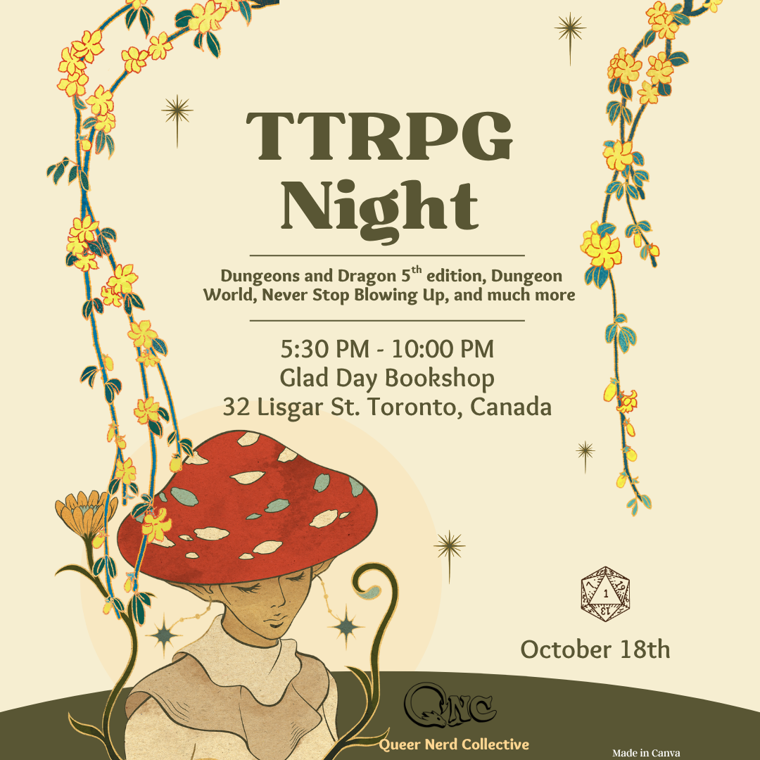 TTRPG NIGHT AT Glad Day