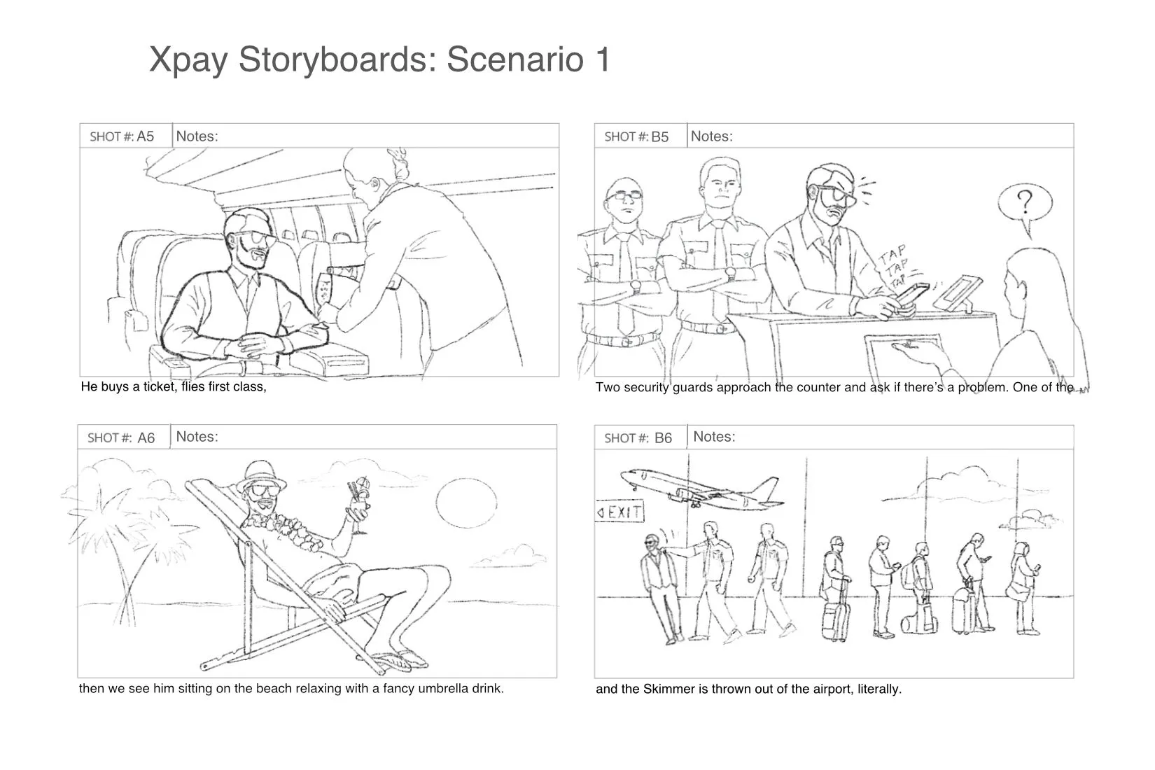 Xpay Storyboards Scenario 1 panel 2