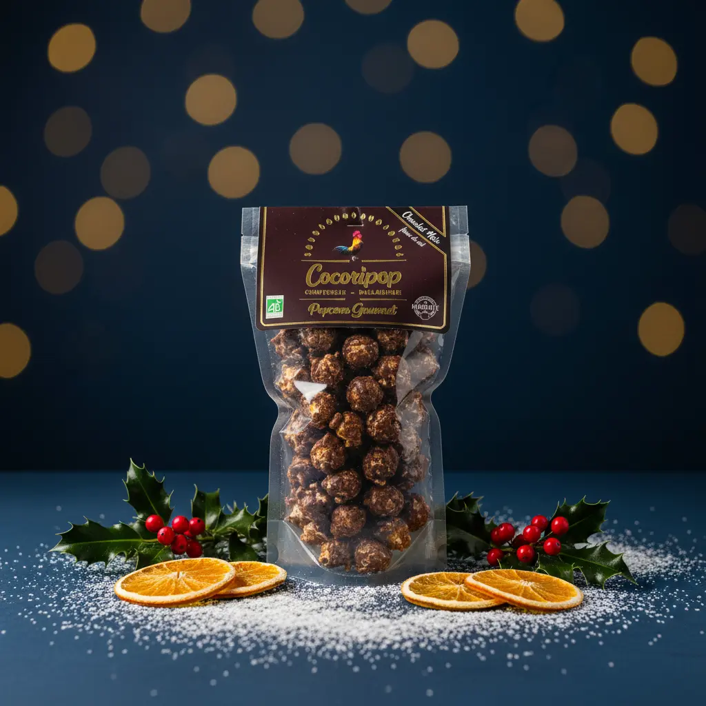 Popcorn chocolat noir et fleur de sel