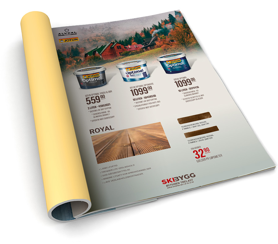 Trykket annonse laget av Sanzero Designbyrå