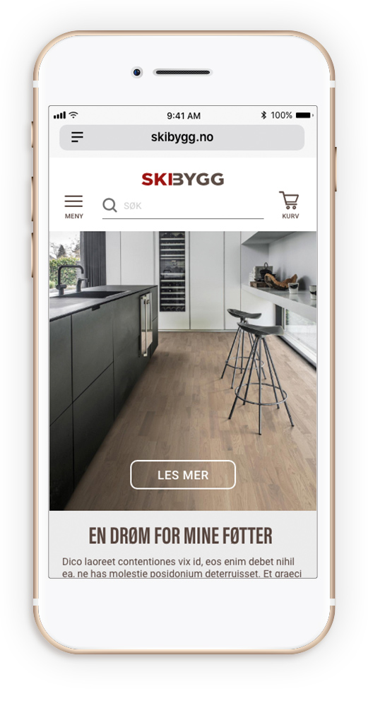 Web-design mobil av Sanzero Designbyrå