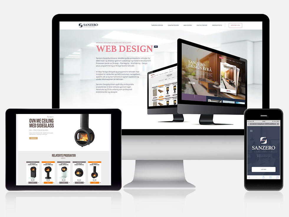 Responsiv webdesign laget av Sanzero Designbyrå