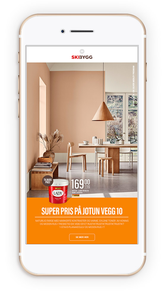 Nyhetsbrev mobil av Sanzero Designbyrå