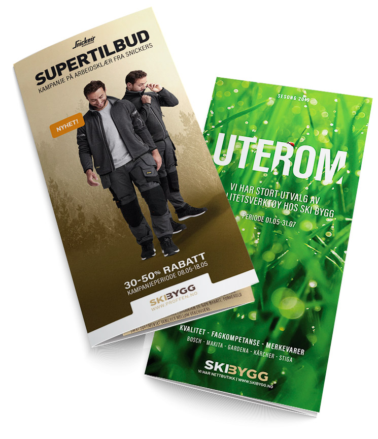 Flyere designet av Sanzero Designbyrå