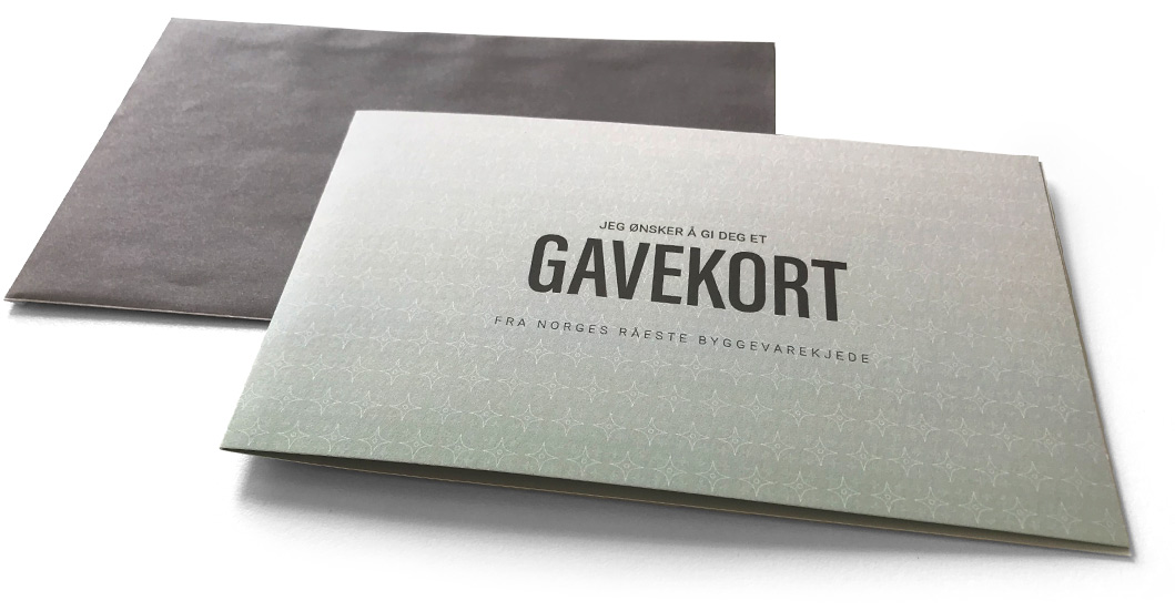 Gavekort og annet grafisk materielle