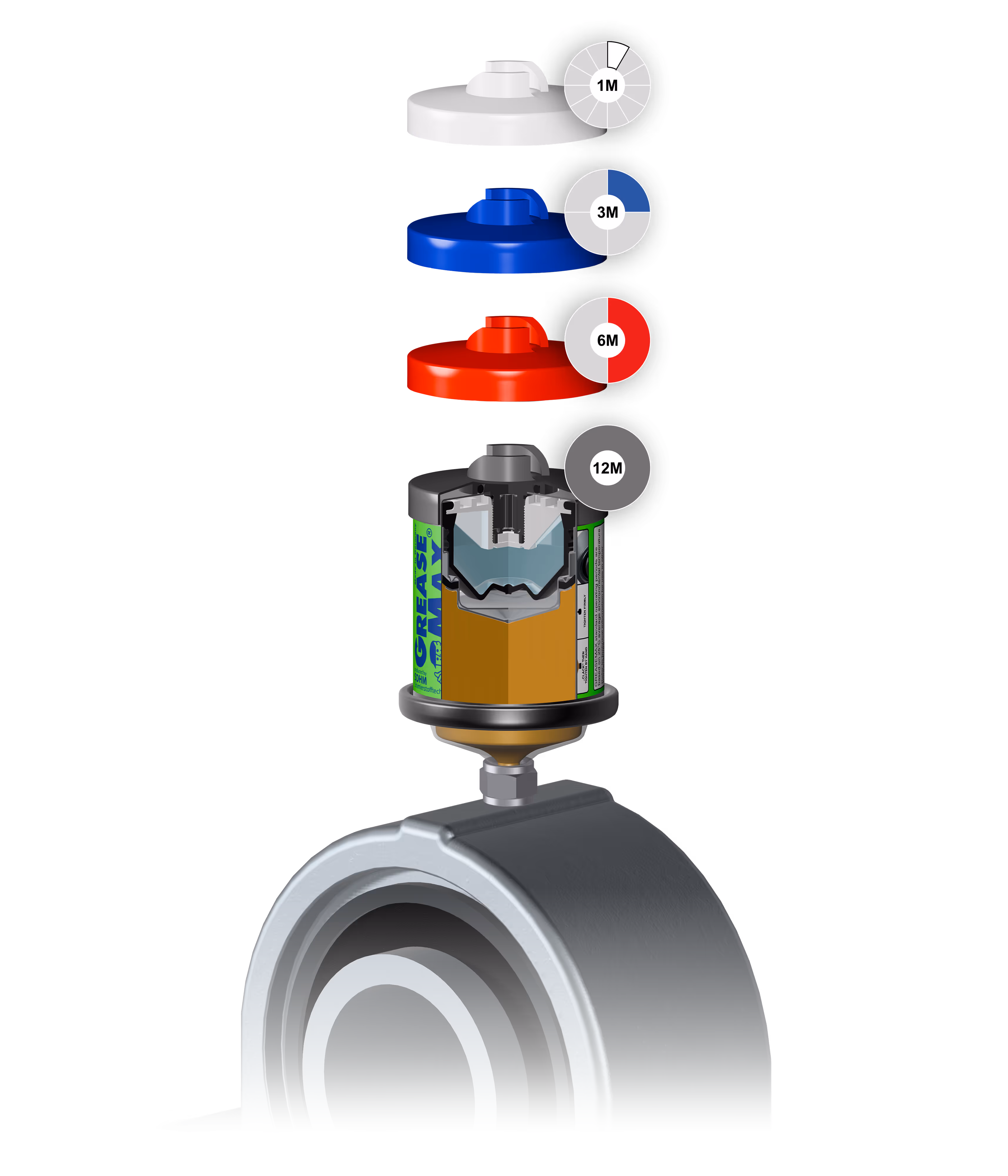 Interior view of automatic lubricator