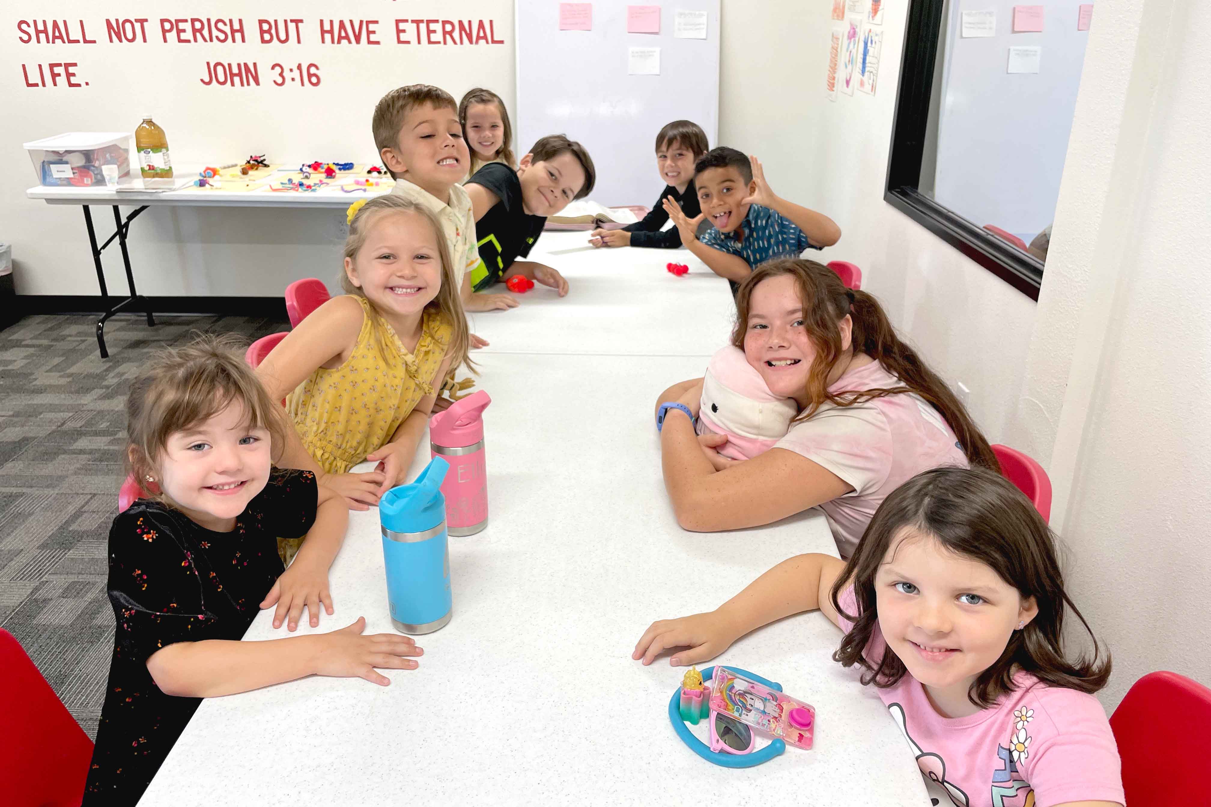 Photo of kids in Sunday School