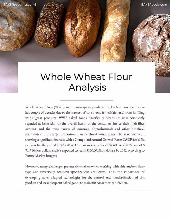 Whole Wheat Flour Analysis BAKERpaper