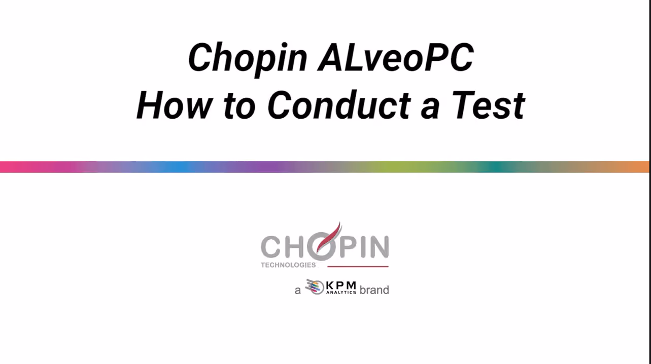CHOPIN AlveOPC - Comment effectuer un test