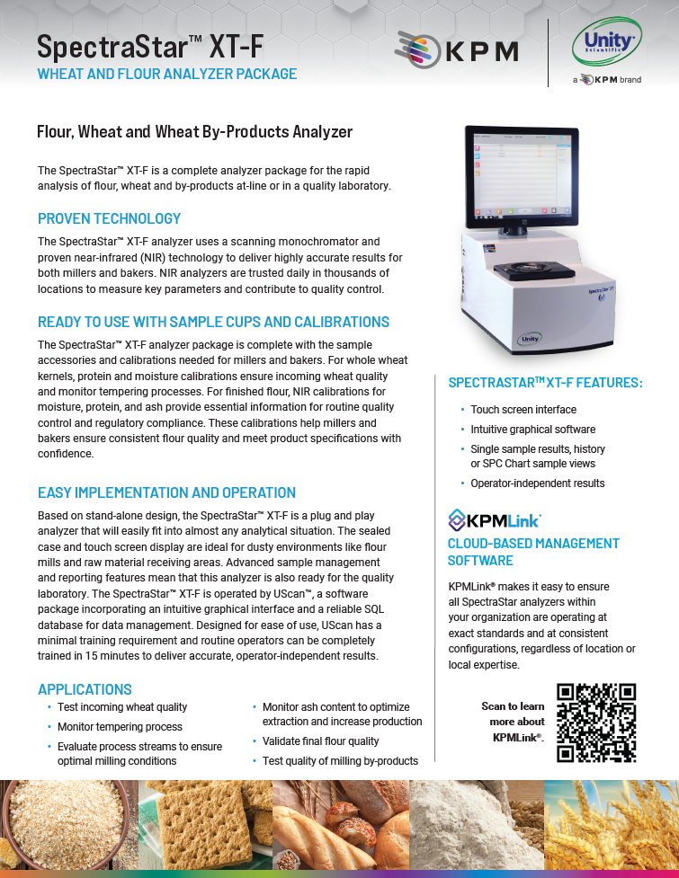 SpectraStar™ XT-F Wheat & Flour Analyzer Data Sheet