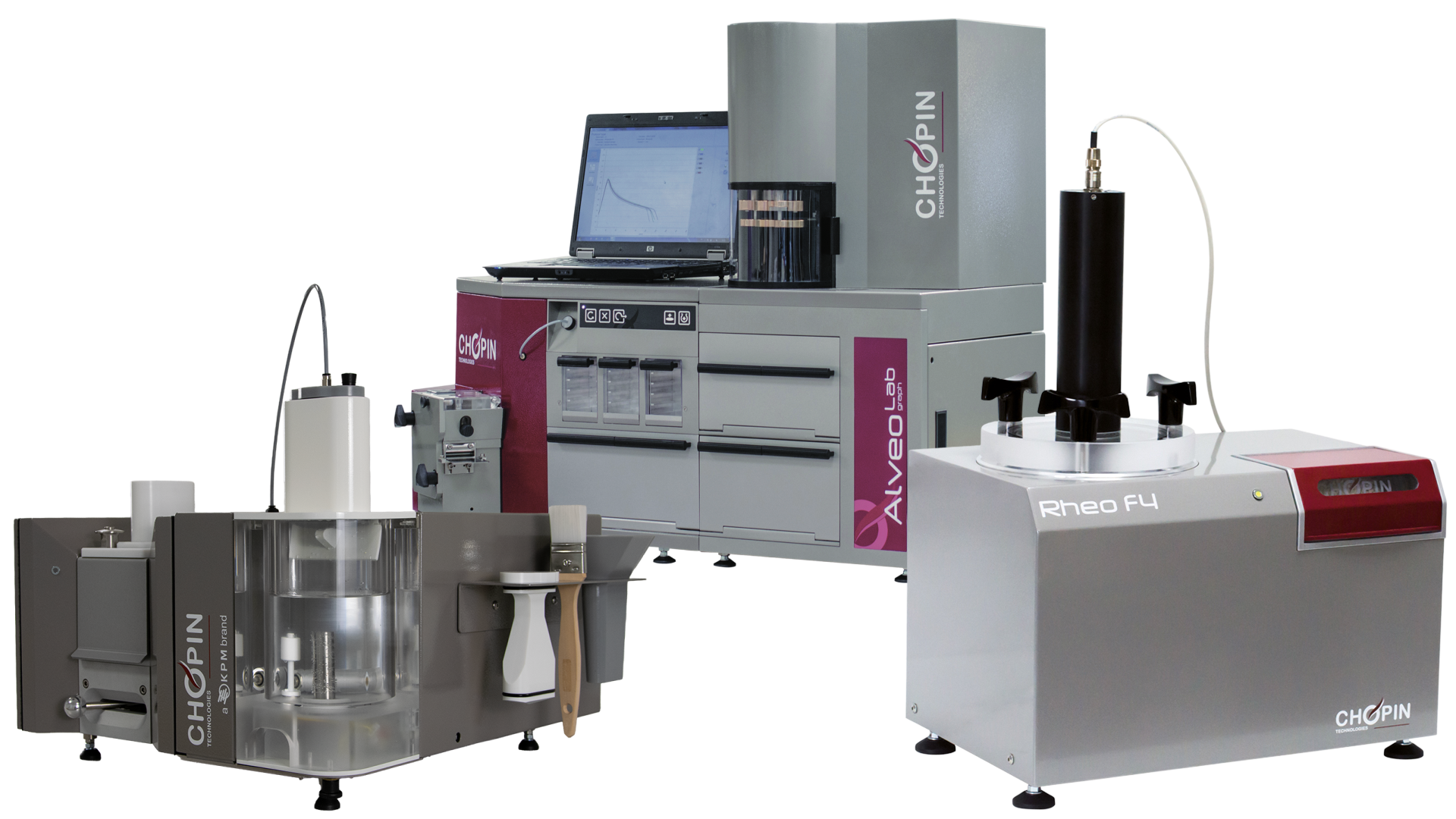Flour and dough rheology instruments from KPM Analytics: Mixolab 300, Alveolab, and Rheo F4