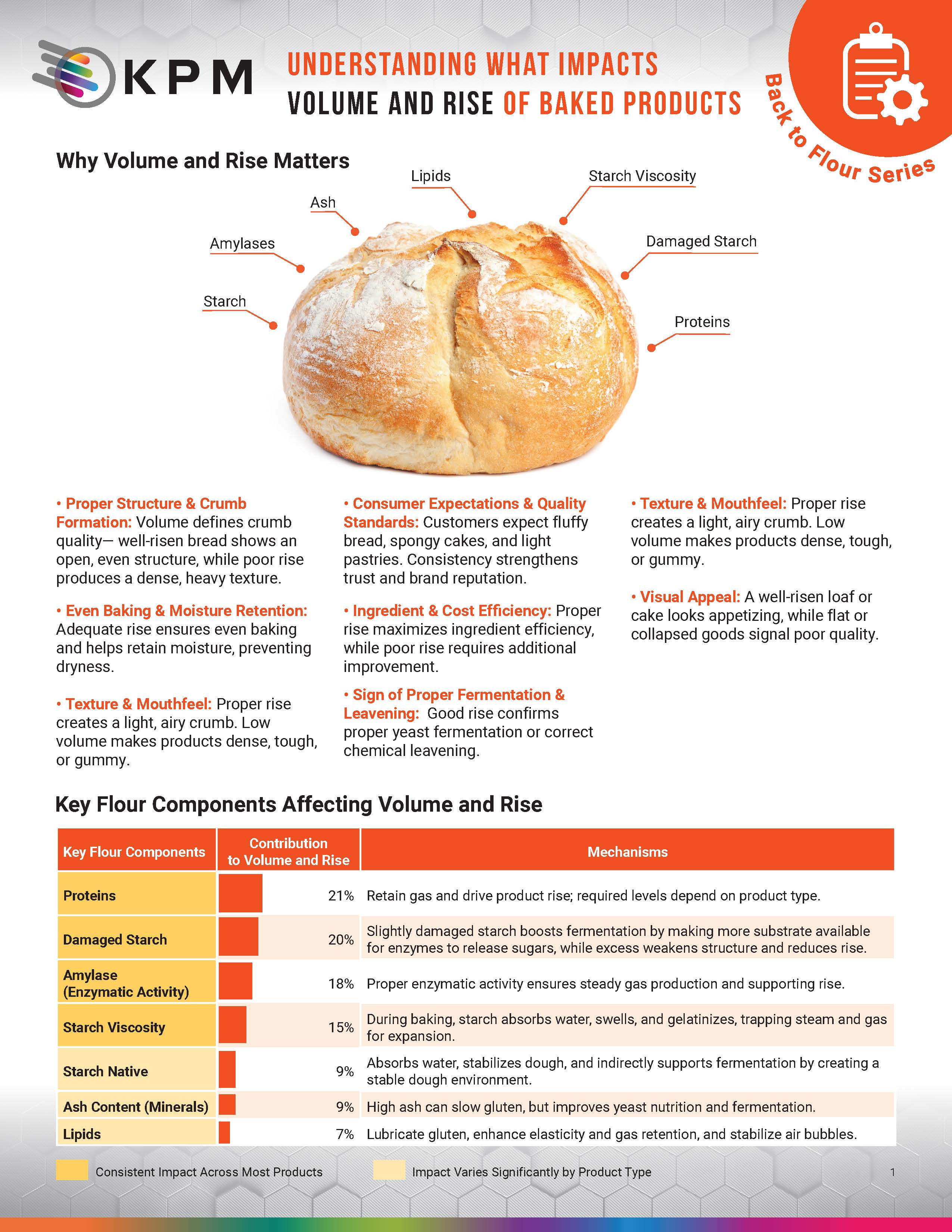 返回面粉是什么影响 62% 的烘焙产品产量和增长