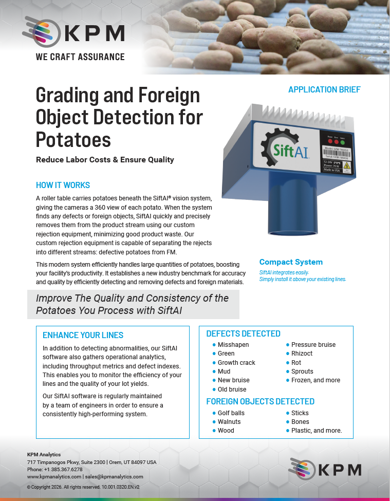 Grading and Foreign Object Detection for Potatoes