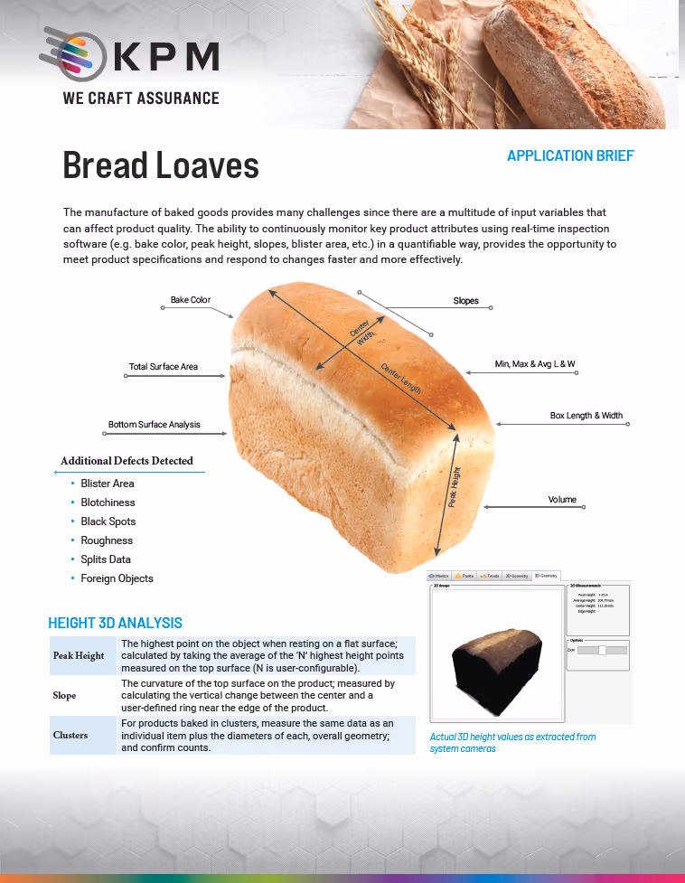 Application Brief - Vision Inspection of Bread