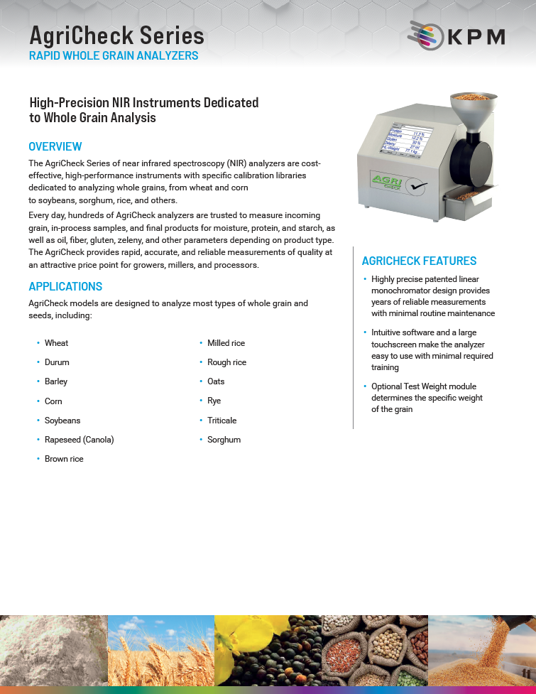 Karta danych analizatorów pełnoziarnistych AgriCheck