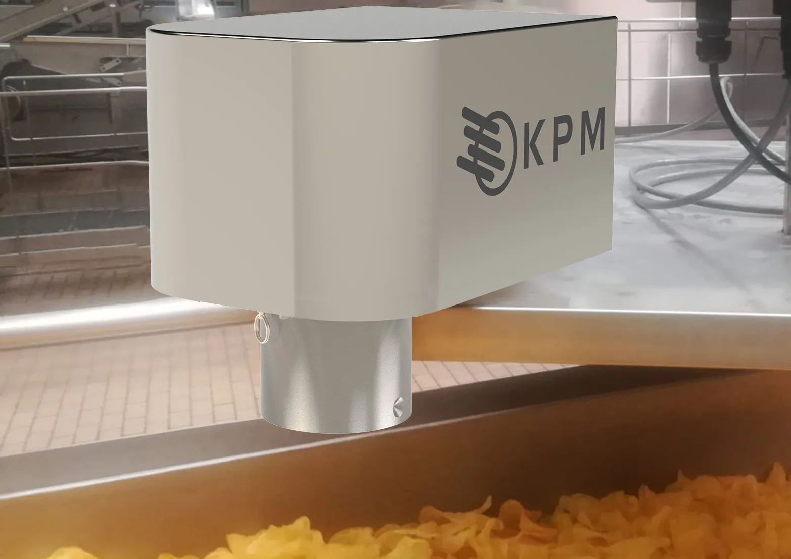 MCT700 Series installed over a potato chip conveyor. 