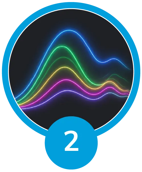 Colorful NIR spectra curves