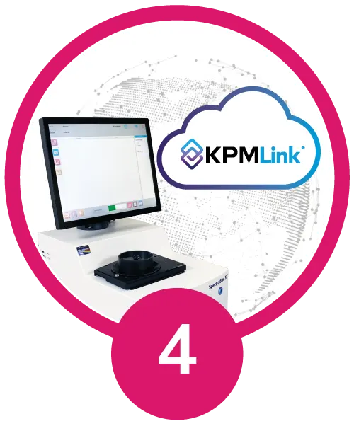 SpectraStar analyzer connected to KPMLink cloud software