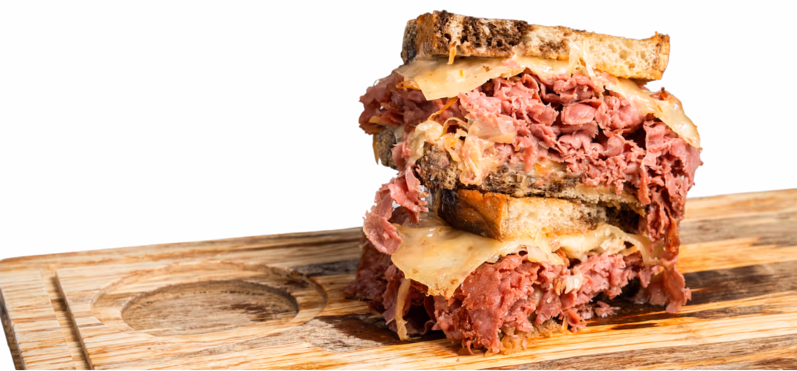 A reuben sub at Capo Deli Tysons.