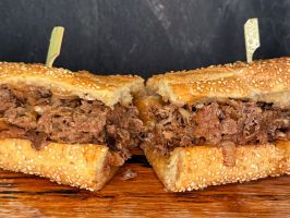 A steak me home tonight cheese steak at Capo Deli Tysons