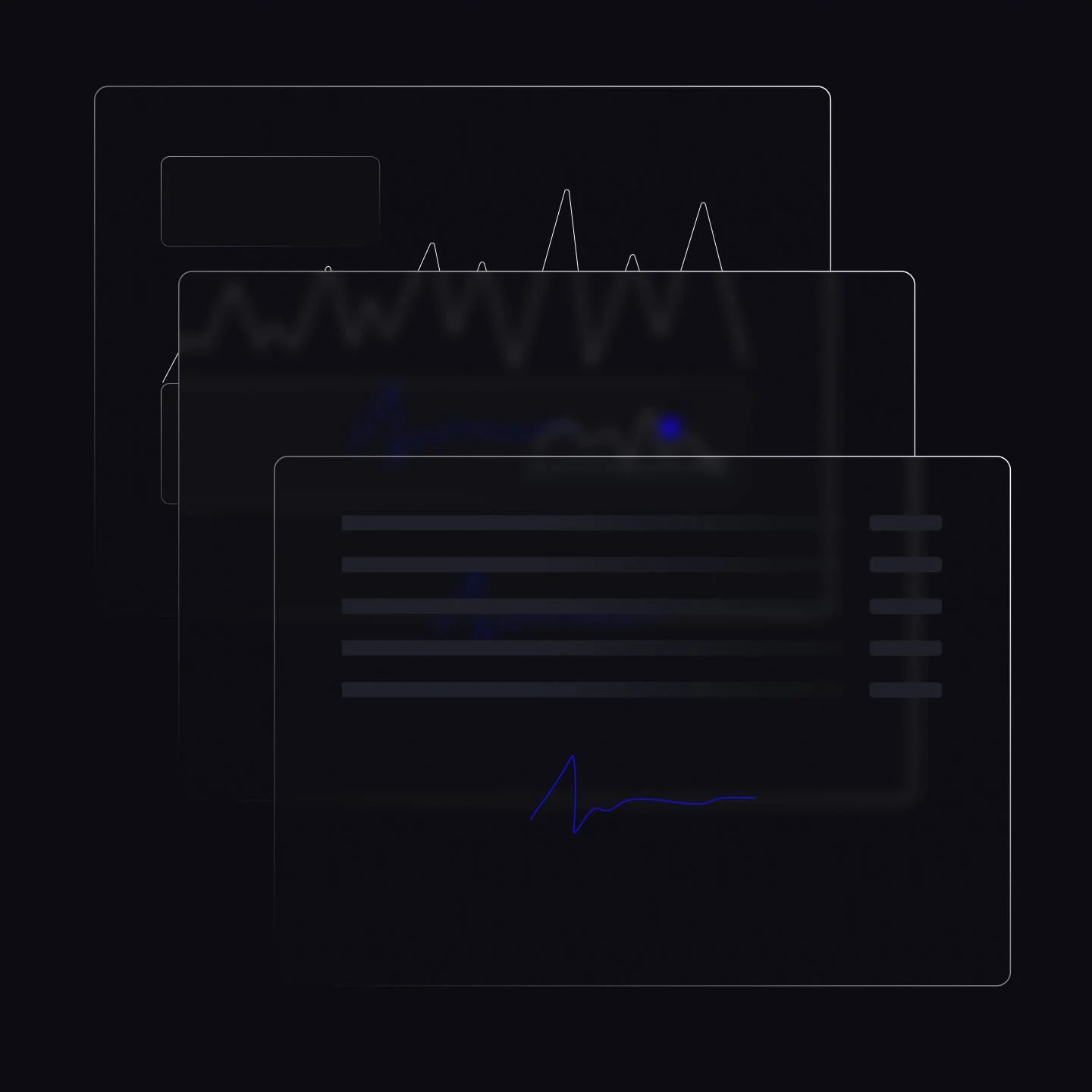 Abstract blue circle with transparent squares, symbolizing data and analysis in Perception Studies