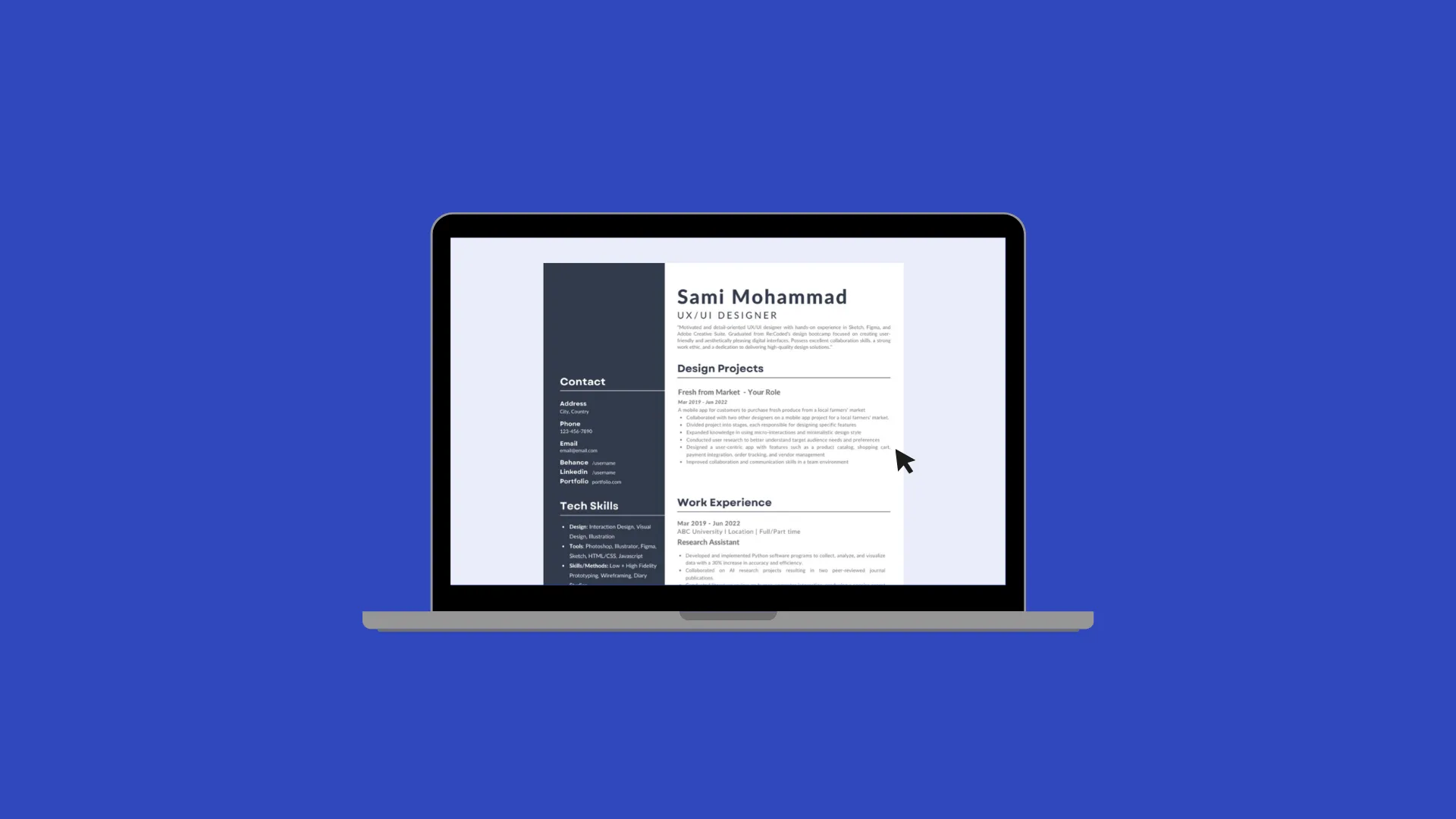 CV example template