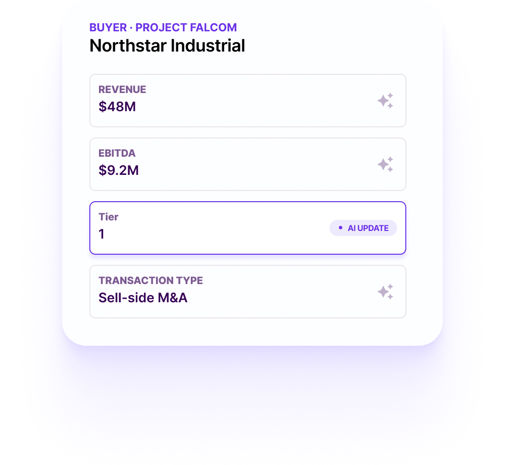 AI field suggestions in MadeMarket