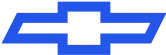 Stylized blue Chevrolet bowtie logo on a black background, symbolizing the automotive brand's identity.