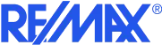 RE/MAX logo featuring bold blue lettering with a stylized design, representing a real estate company recognized worldwide.