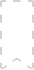 A simplified, abstract black icon resembling a rounded rectangular shape, possibly symbolizing a figure or an object.