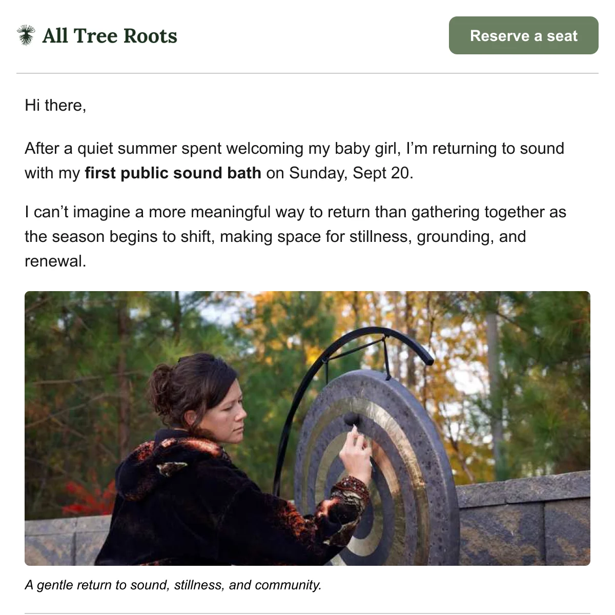 Newsletter featuring an Earth Day message about thoughtful, sustainable product choices and the impact of what we use on our bodies and the planet.